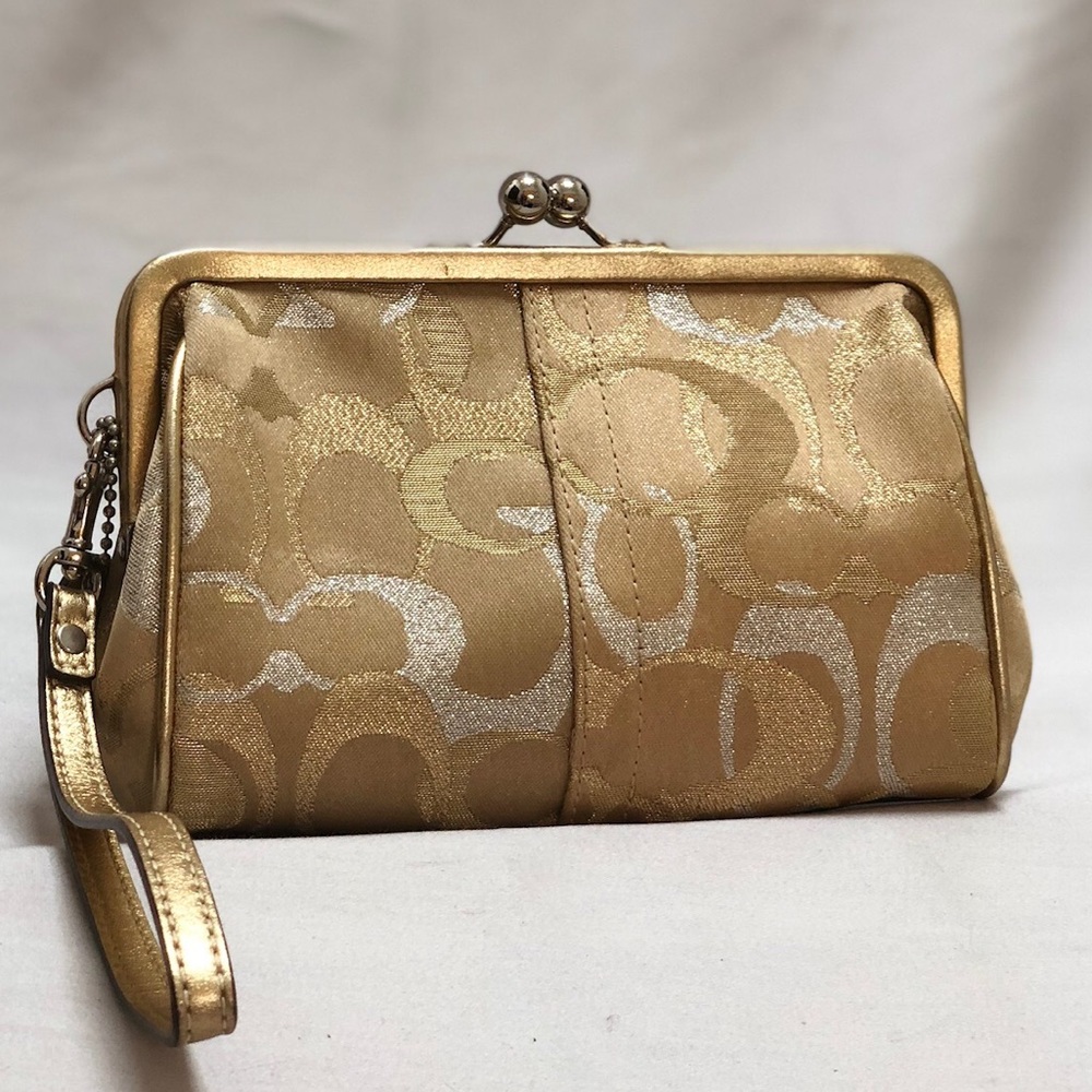 Coach Gold Wristlet